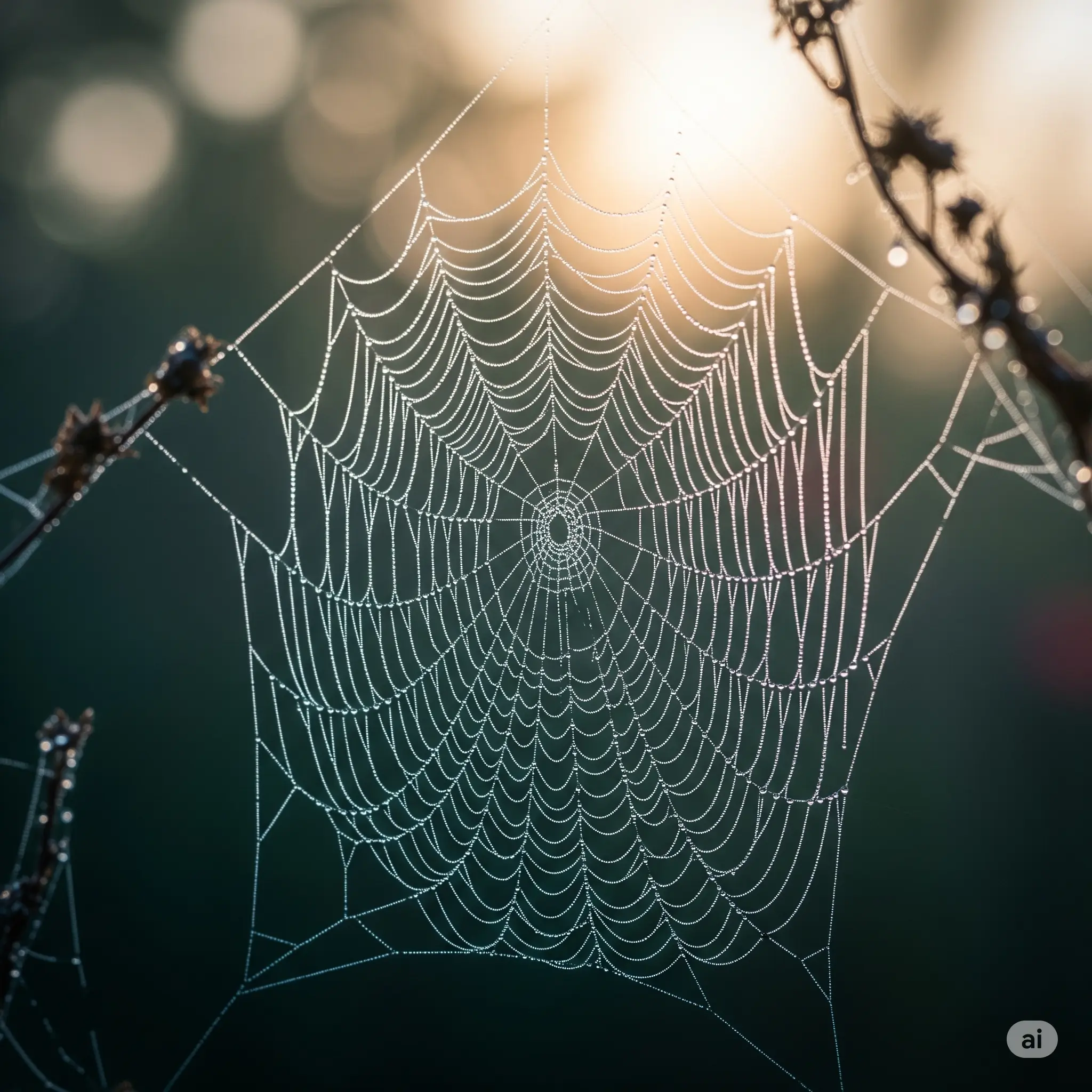 Photo realistic spider web