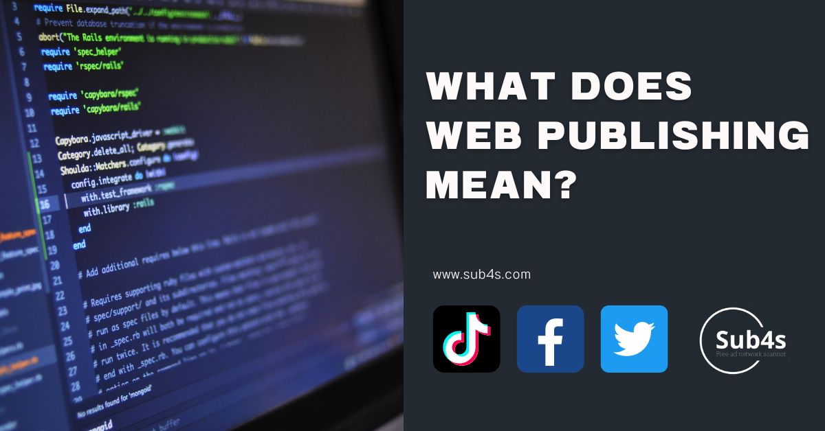 What Does Web Publishing Mean?